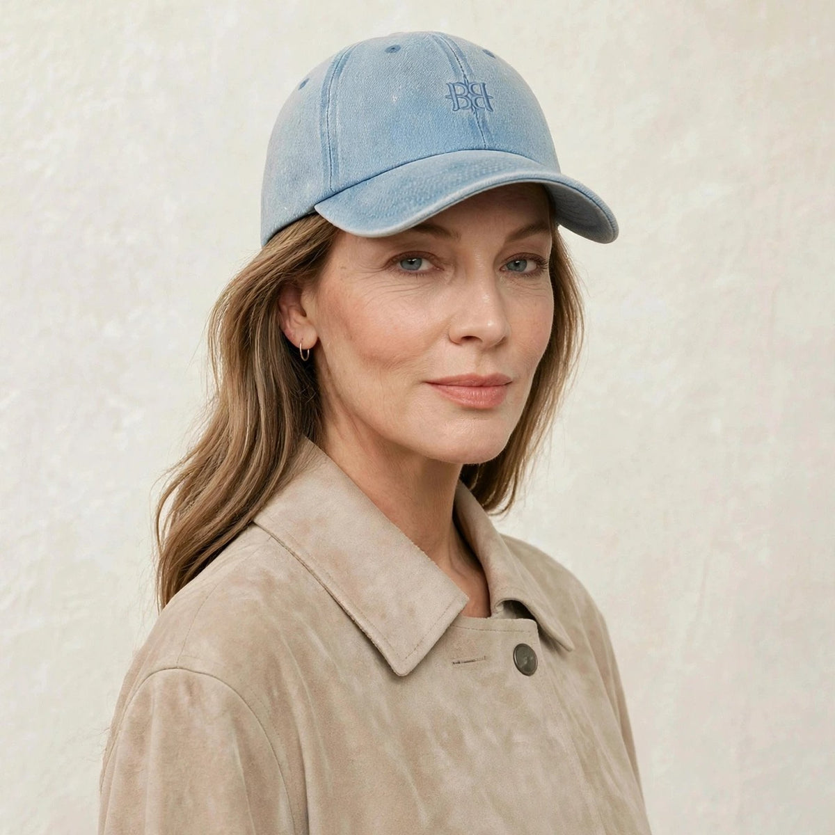 The Silk-Lined Hat in Cotton Twill Denim Blue