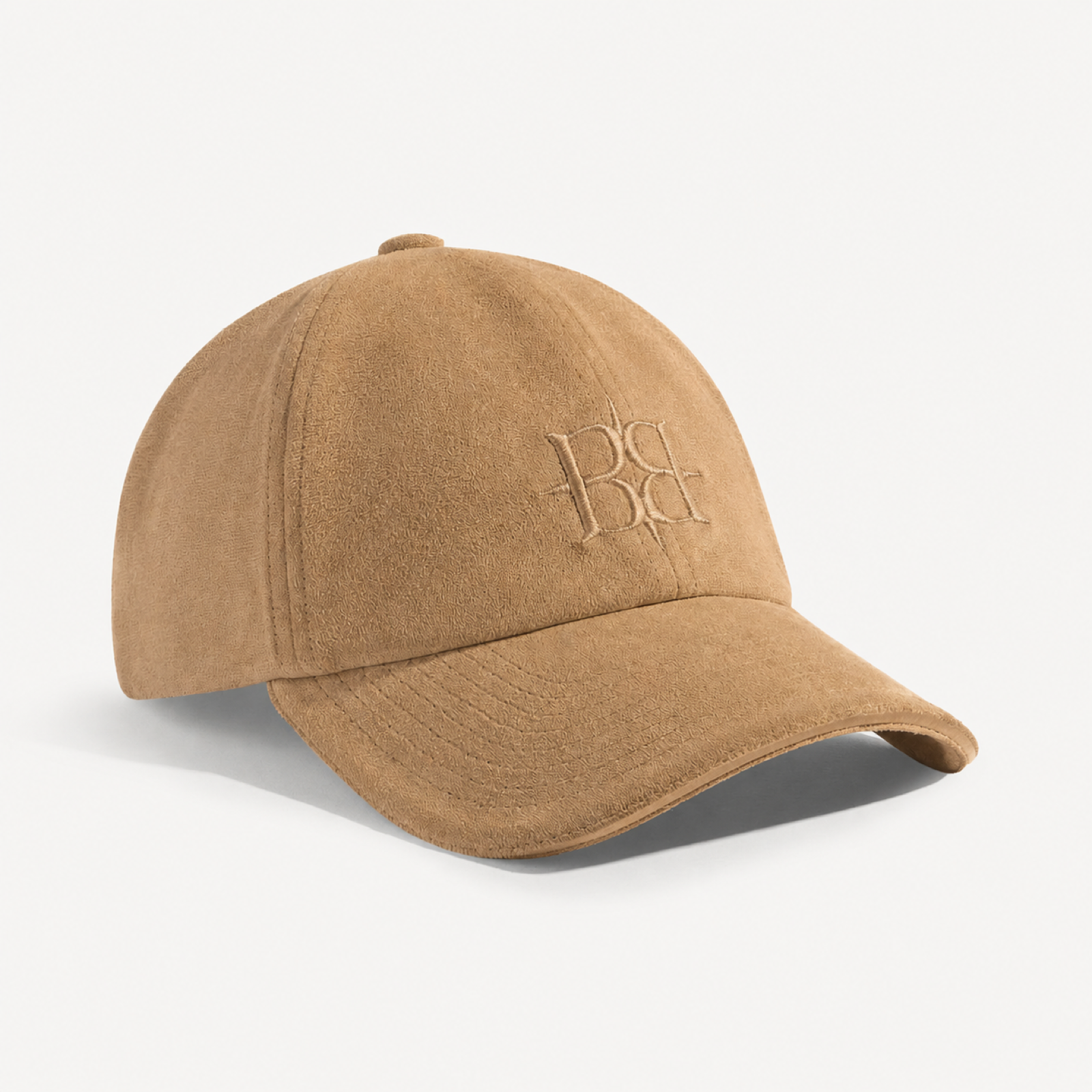 The Silk-Lined Hat in Camel, front three-quarter view