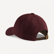 The Silk-Lined Hat in Oxblood, rear view